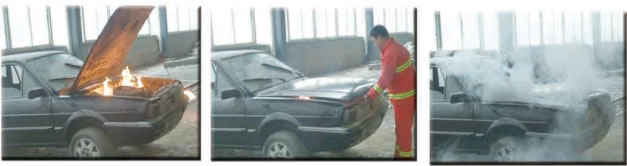 engine compartment fire extinguisher instruction