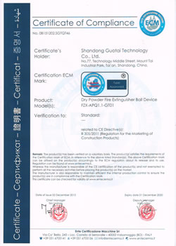 Fire Extinguisher Ball CE Certification
